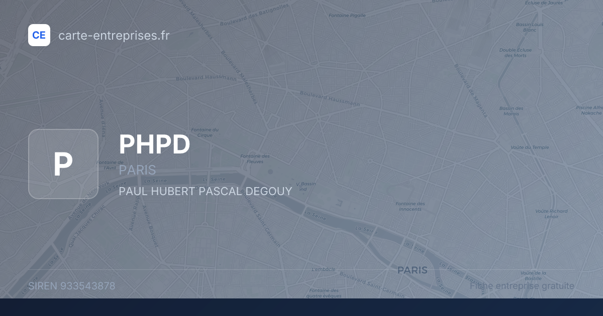 PHPD — 933543878 — fiche entreprise
