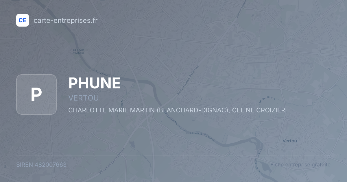 PHUNE — 482007663 — fiche entreprise