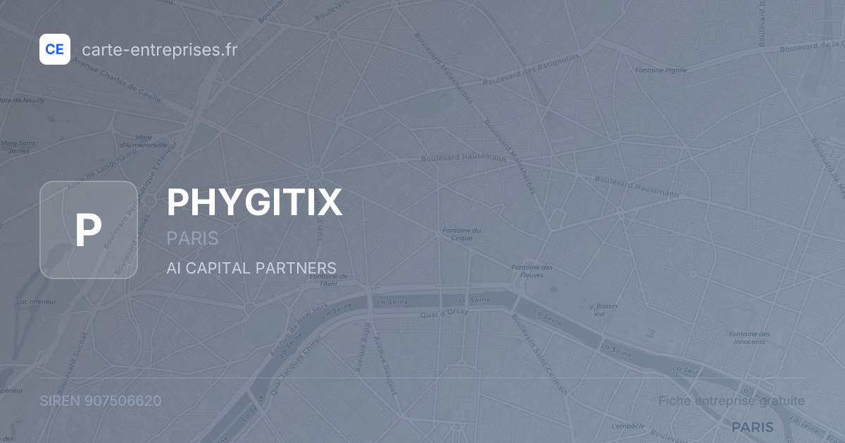 PHYGITIX — 907506620 — fiche entreprise