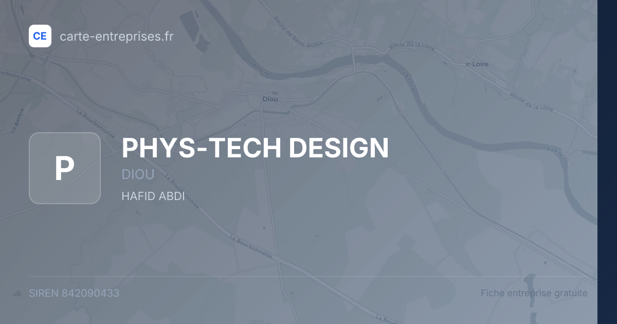 PHYS-TECH DESIGN — 842090433 — fiche entreprise