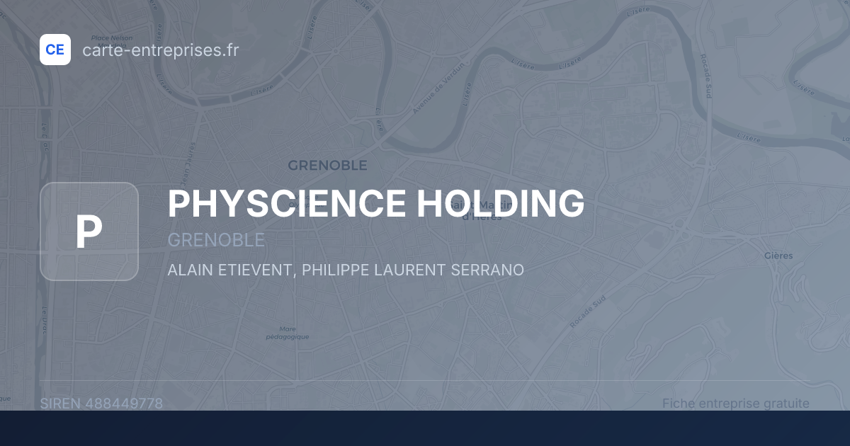 PHYSCIENCE HOLDING — 488449778 — fiche entreprise
