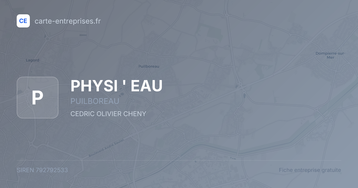 PHYSI ' EAU — 792792533 — fiche entreprise