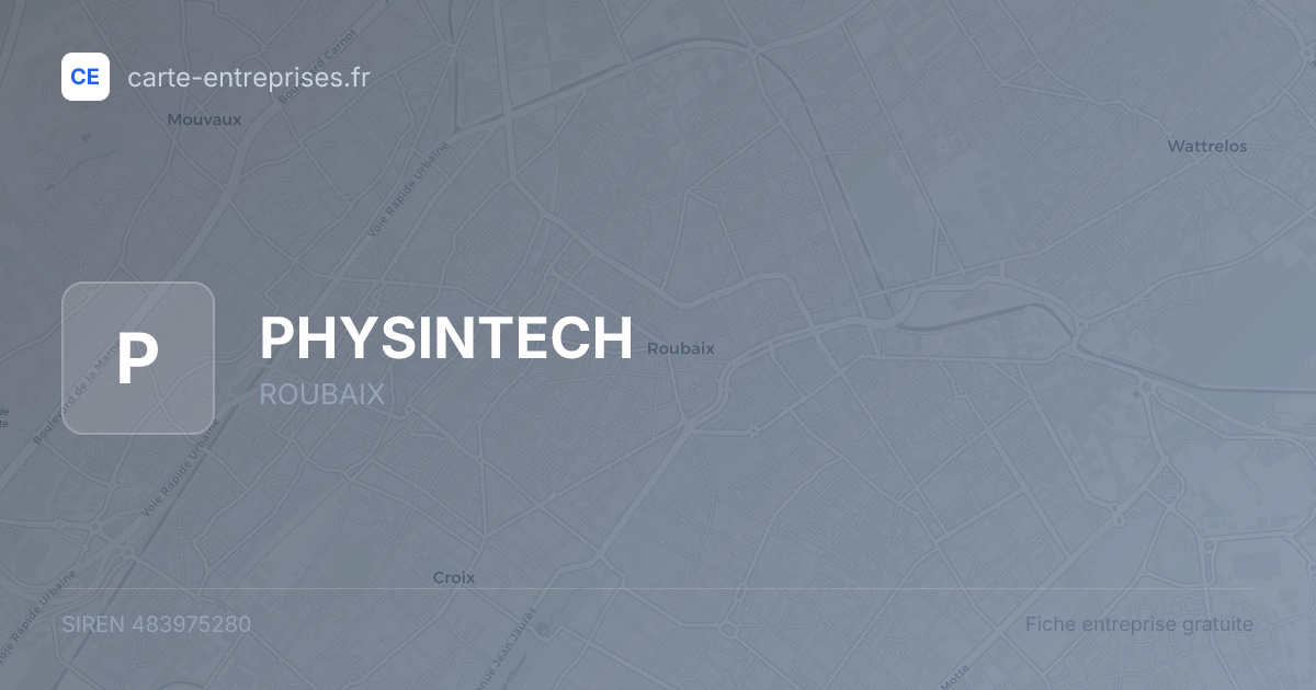 PHYSINTECH — 483975280 — fiche entreprise