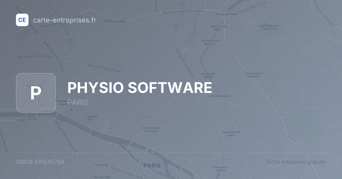 PHYSIO SOFTWARE — 491545794 — fiche entreprise