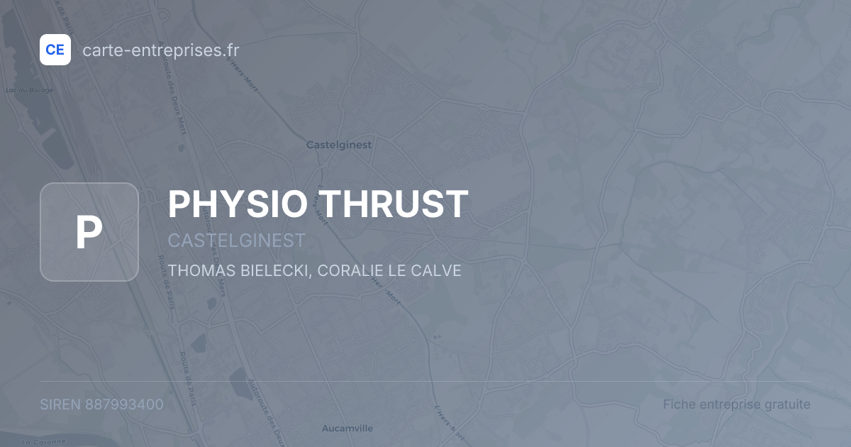 PHYSIO THRUST — 887993400 — fiche entreprise