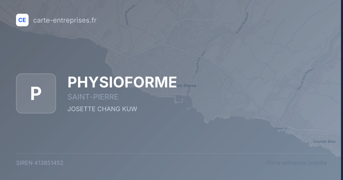 PHYSIOFORME — 413851452 — fiche entreprise