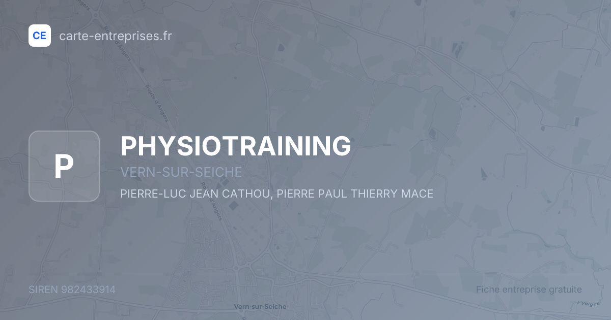 PHYSIOTRAINING — 982433914 — fiche entreprise