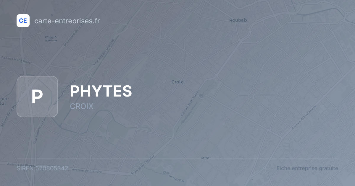 PHYTES — 520805342 — fiche entreprise