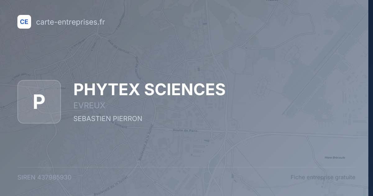 PHYTEX SCIENCES — 437985930 — fiche entreprise
