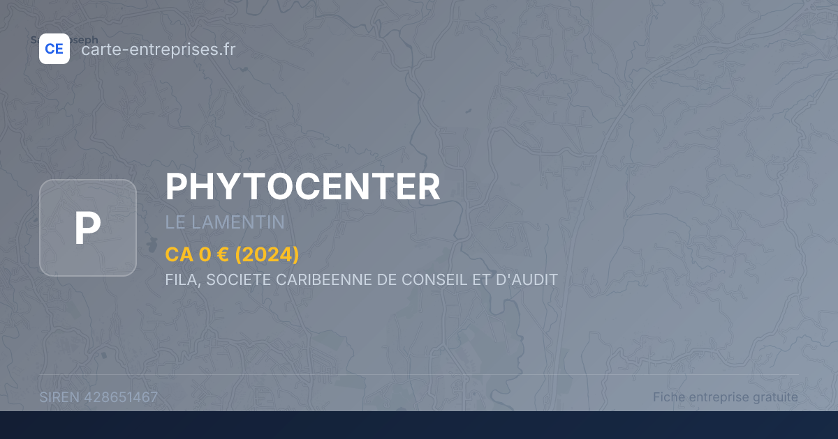 PHYTOCENTER — 428651467 — fiche entreprise