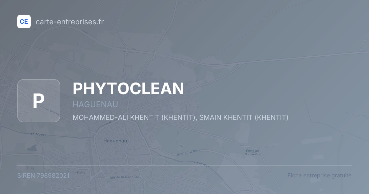 PHYTOCLEAN — 798982021 — fiche entreprise