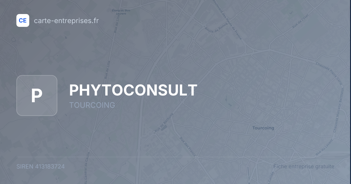 PHYTOCONSULT — 413183724 — fiche entreprise