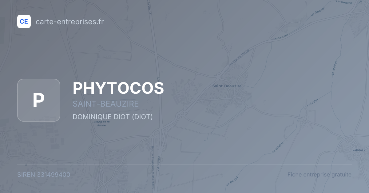 PHYTOCOS — 331499400 — fiche entreprise