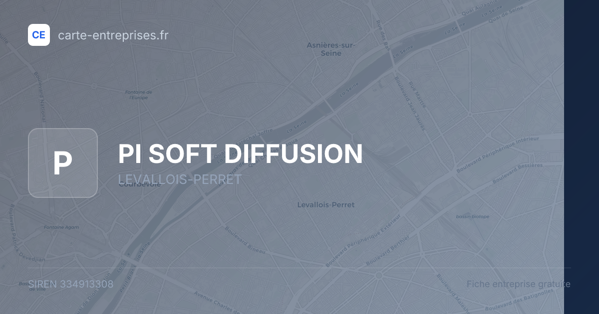 PI SOFT DIFFUSION — 334913308 — fiche entreprise