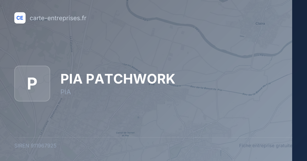 PIA PATCHWORK — 911967925 — fiche entreprise