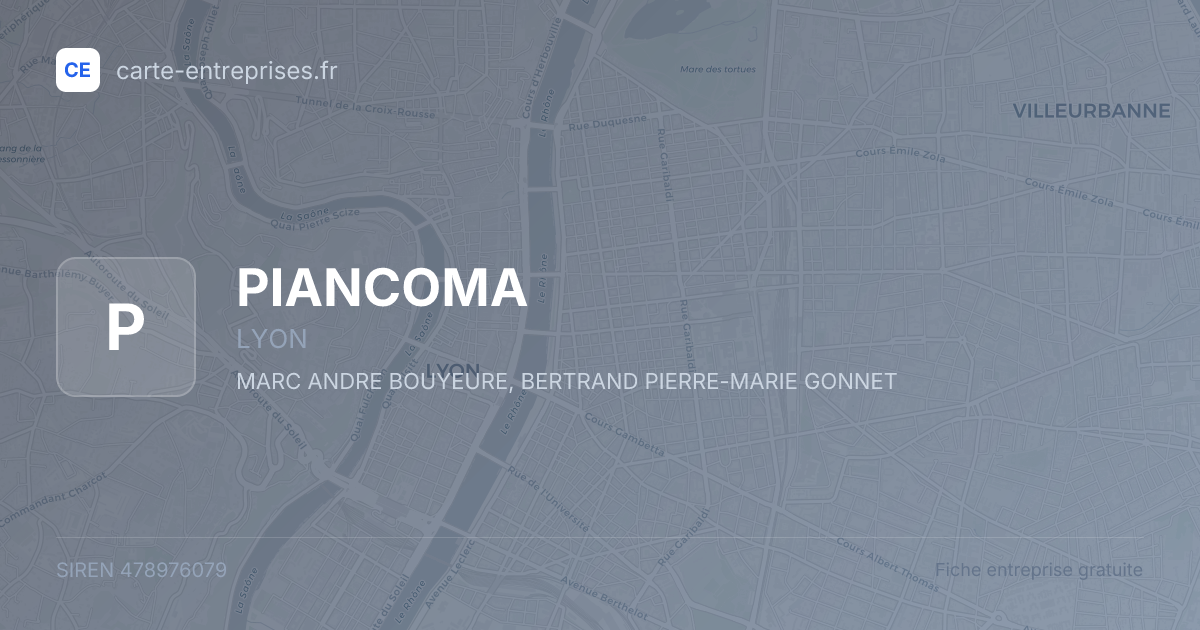 PIANCOMA — 478976079 — fiche entreprise