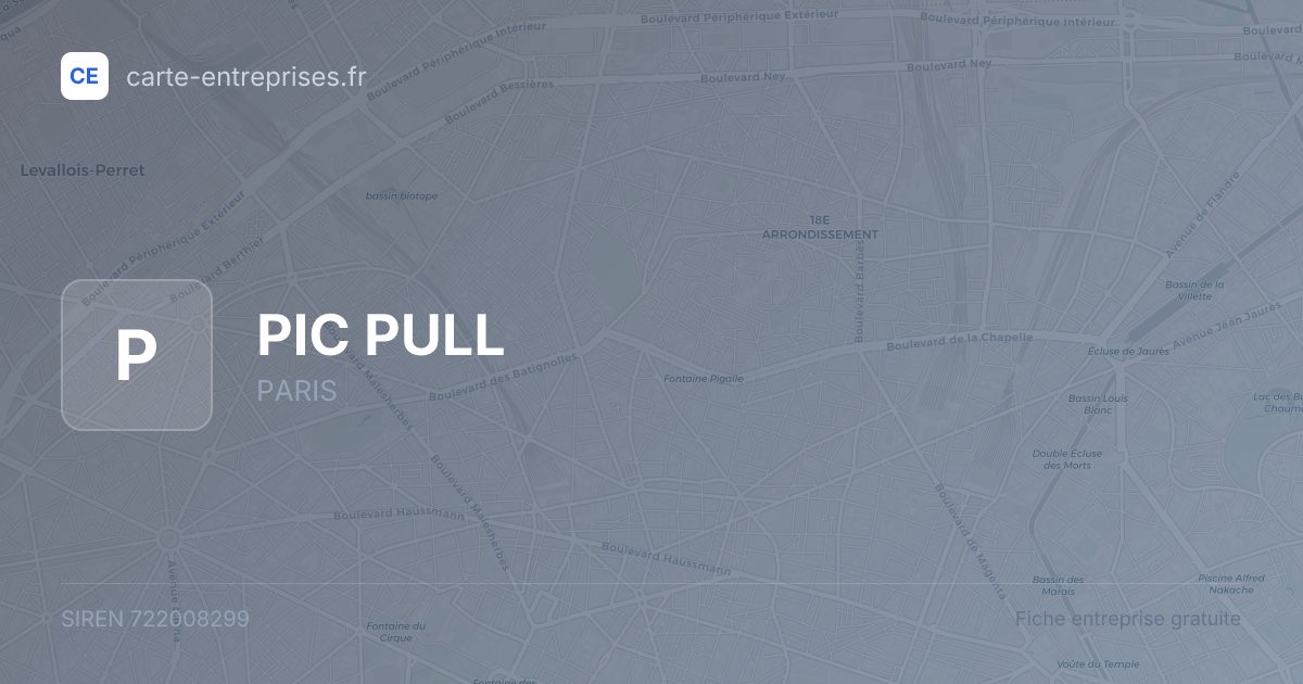 PIC PULL — 722008299 — fiche entreprise