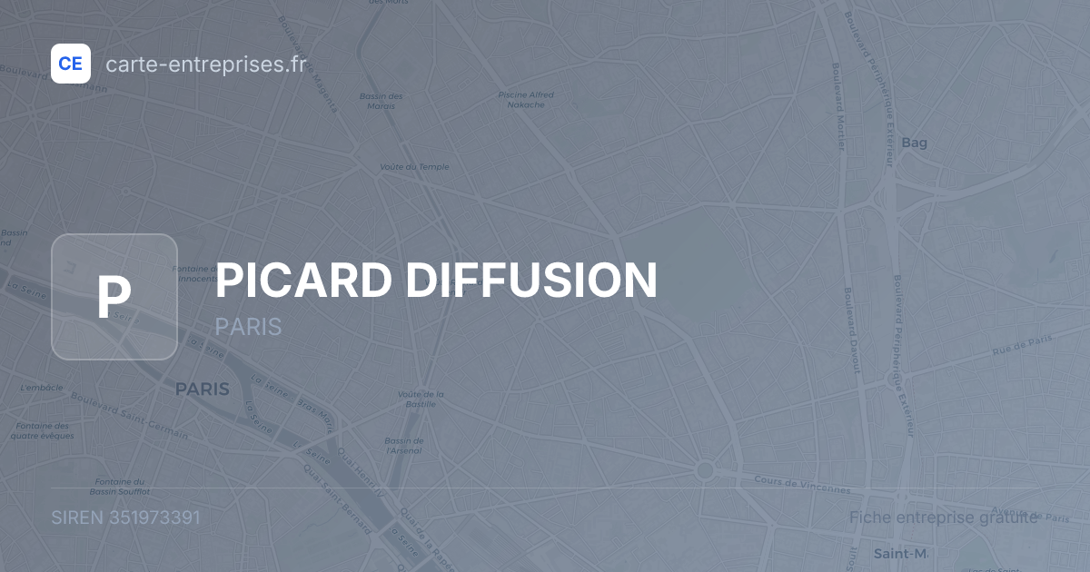 PICARD DIFFUSION — 351973391 — fiche entreprise