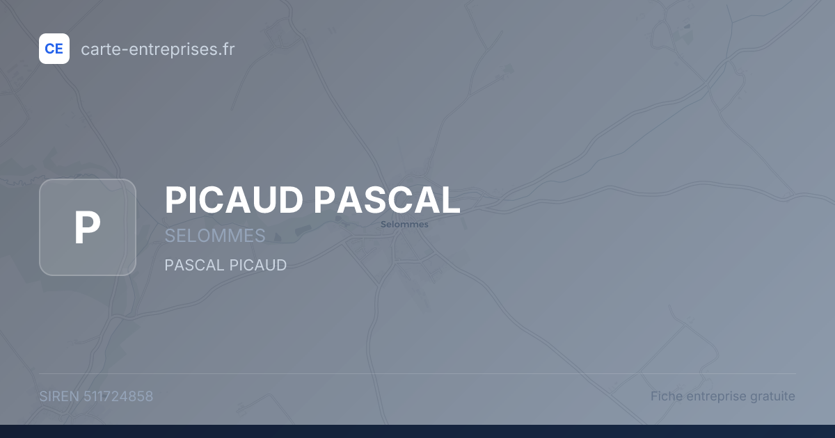 PICAUD PASCAL — 511724858 — fiche entreprise