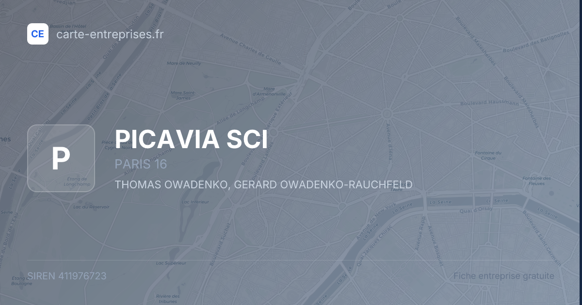 PICAVIA SCI — 411976723 — fiche entreprise