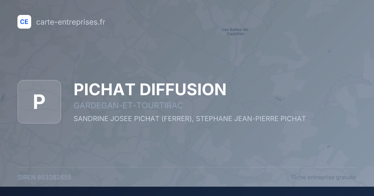 PICHAT DIFFUSION — 853282655 — fiche entreprise