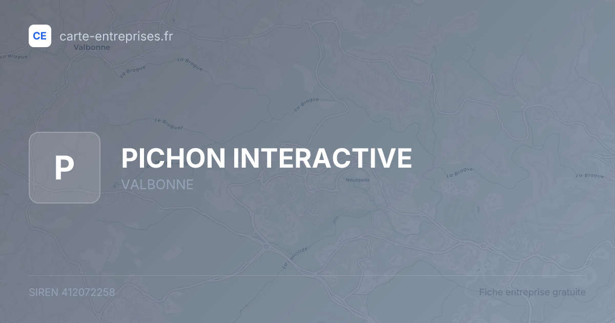PICHON INTERACTIVE — 412072258 — fiche entreprise