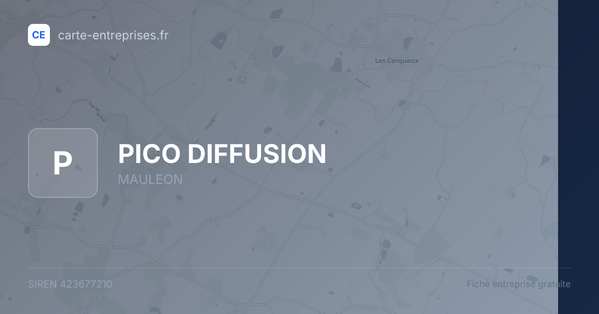 PICO  DIFFUSION — 423677210 — fiche entreprise