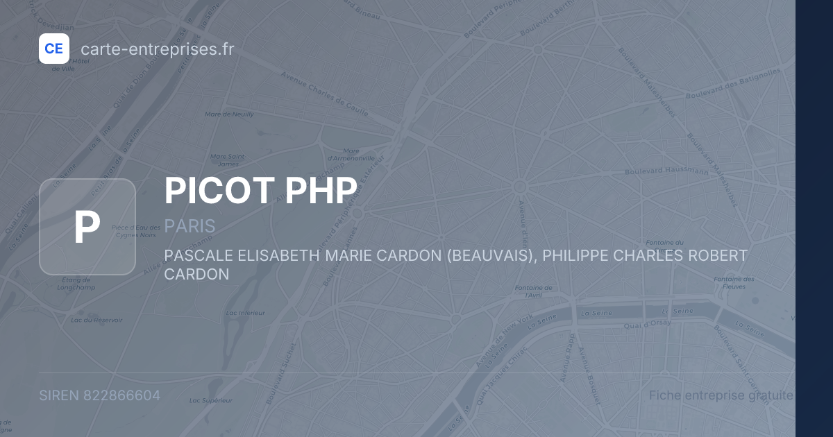 PICOT PHP — 822866604 — fiche entreprise