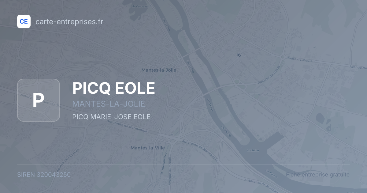 PICQ EOLE — 320043250 — fiche entreprise
