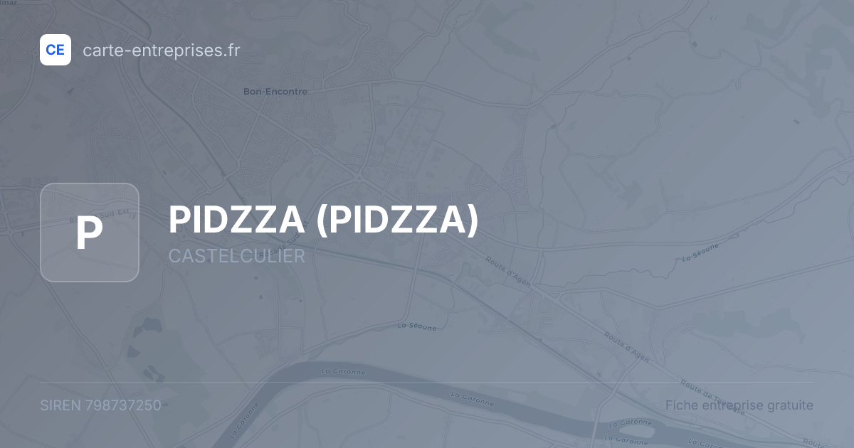 PIDZZA — 798737250 — fiche entreprise