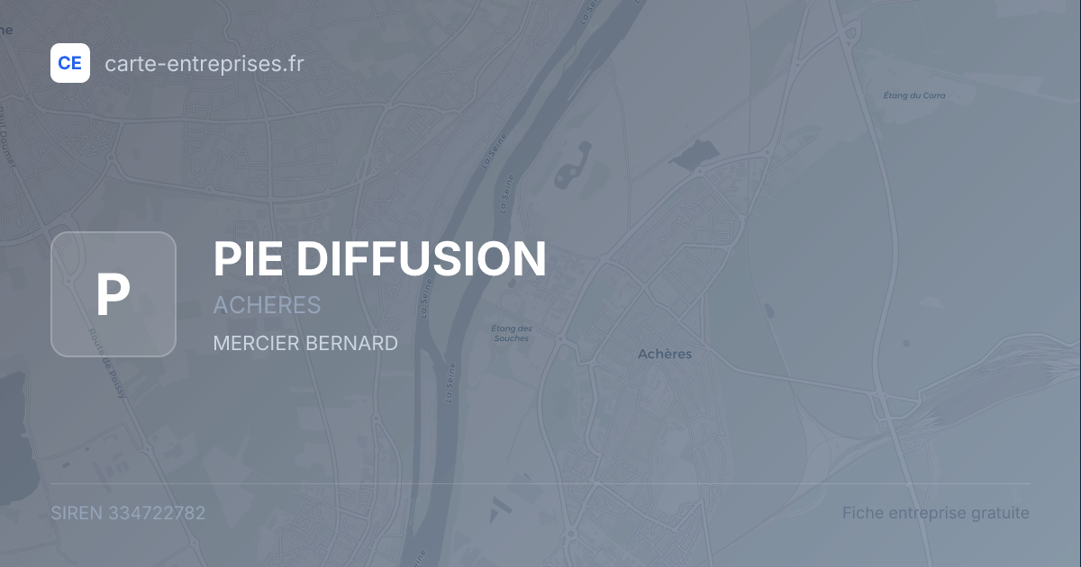PIE DIFFUSION — 334722782 — fiche entreprise