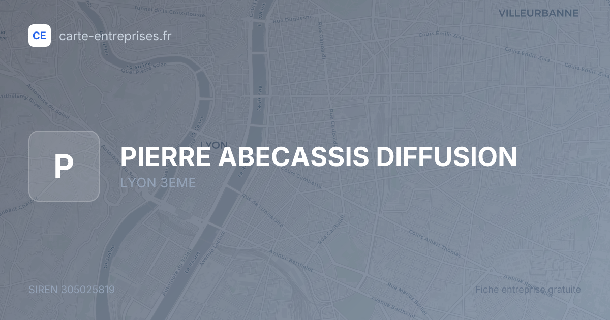 PIERRE ABECASSIS DIFFUSION — 305025819 — fiche entreprise