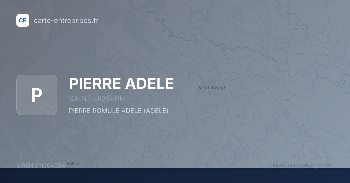 PIERRE ADELE — 311994024 — fiche entreprise