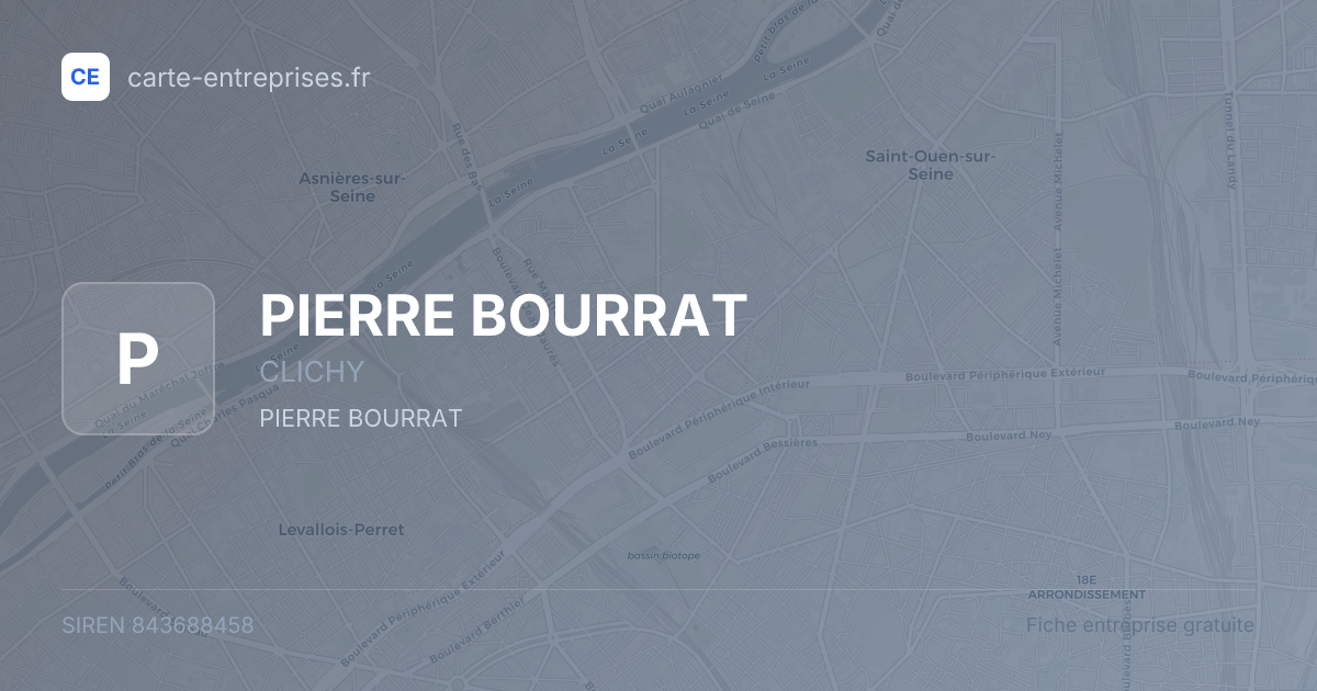 PIERRE BOURRAT — 843688458 — fiche entreprise