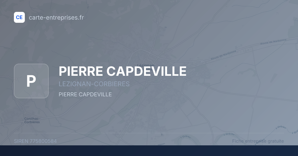 PIERRE CAPDEVILLE — 775800584 — fiche entreprise