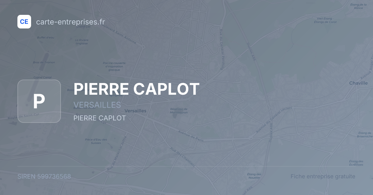 PIERRE CAPLOT — 599736568 — fiche entreprise