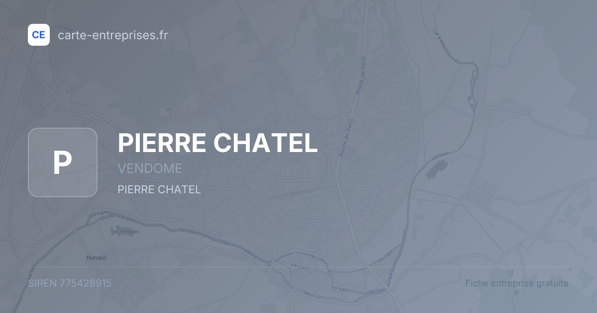 PIERRE CHATEL — 775428915 — fiche entreprise