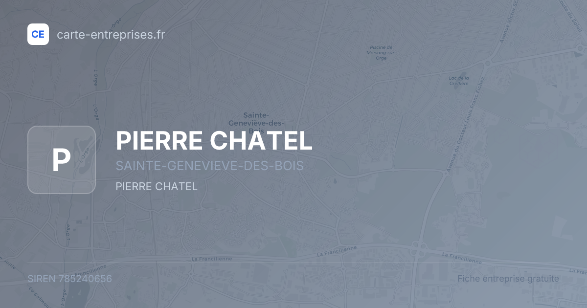 PIERRE CHATEL — 785240656 — fiche entreprise