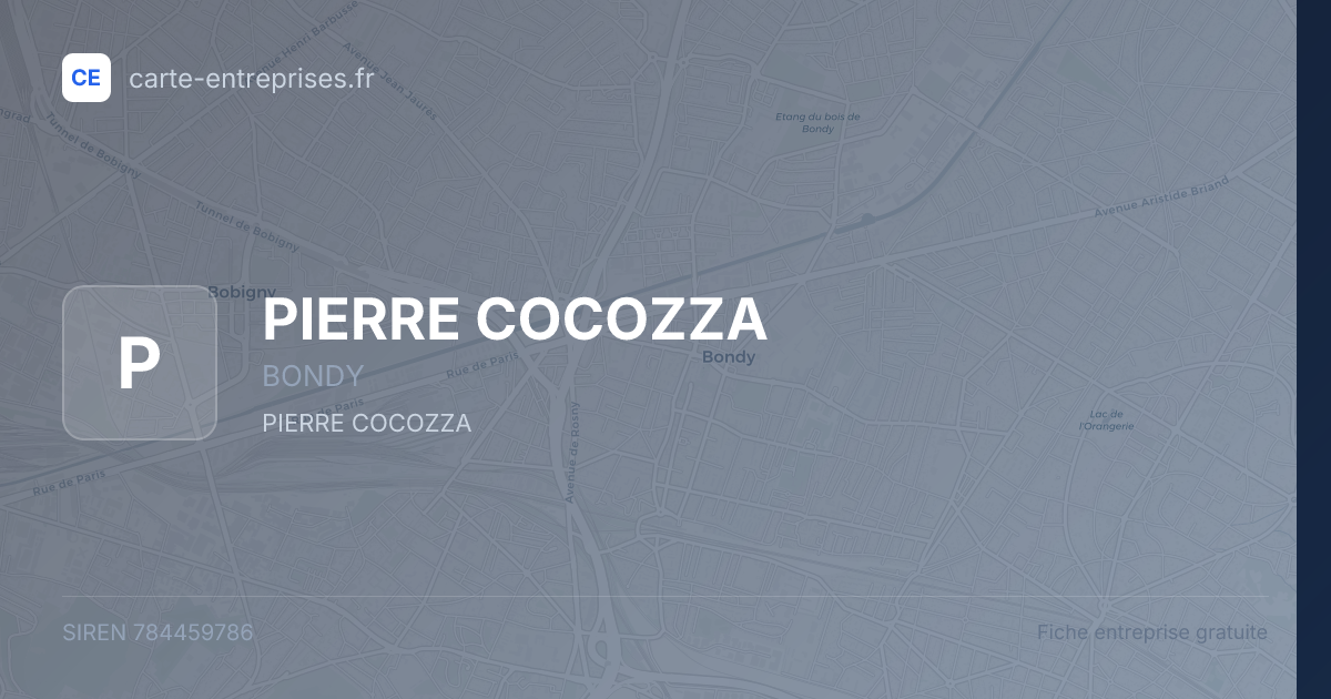 PIERRE COCOZZA — 784459786 — fiche entreprise