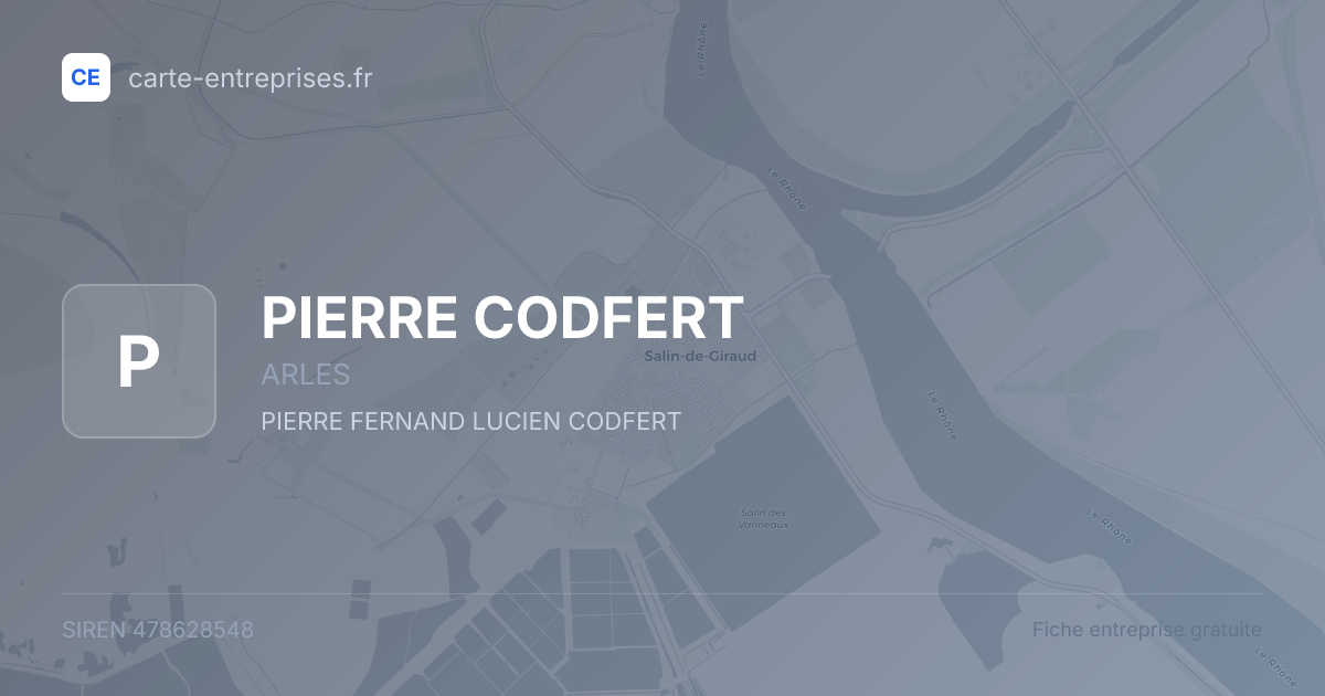 PIERRE CODFERT — 478628548 — fiche entreprise