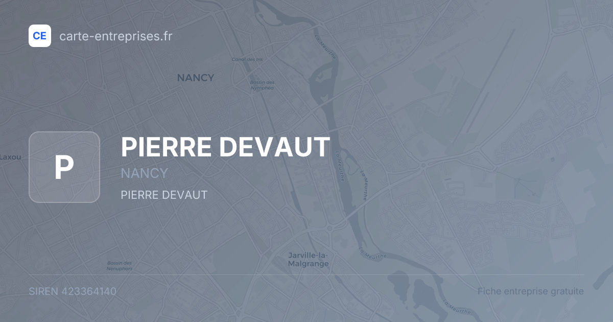 PIERRE DEVAUT — 423364140 — fiche entreprise
