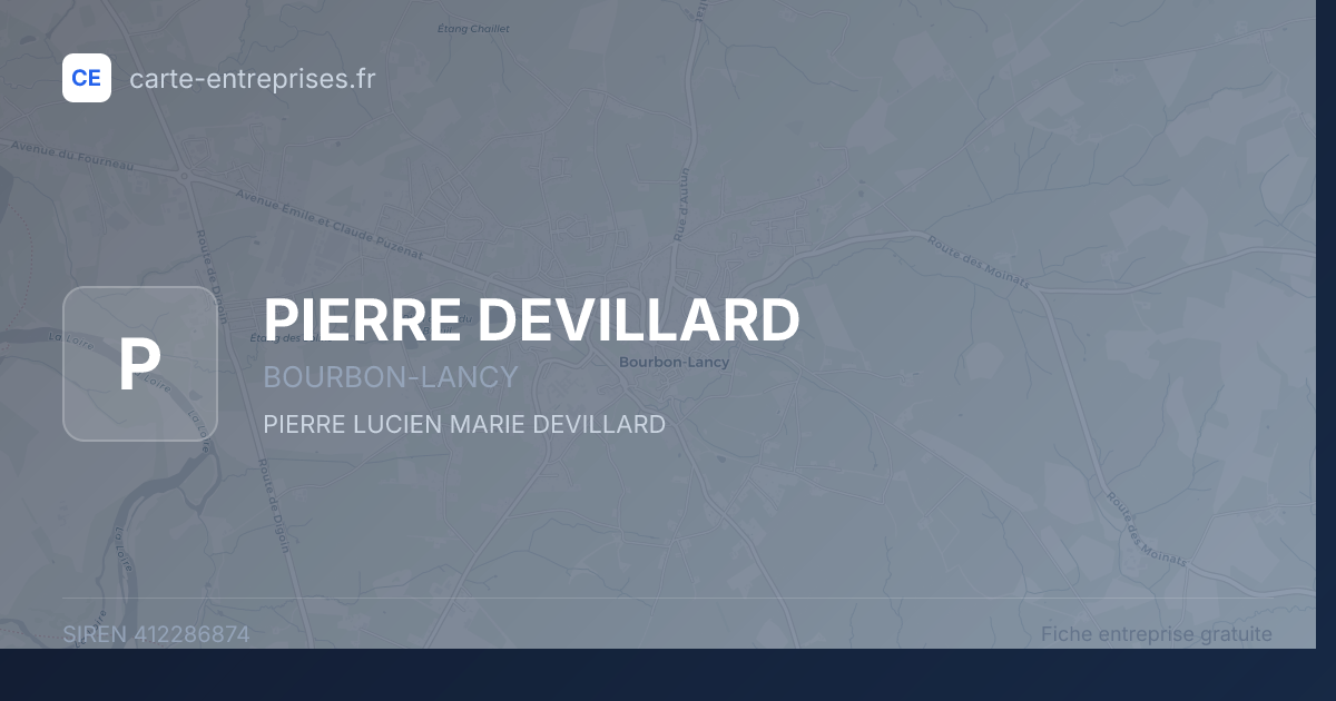 PIERRE DEVILLARD — 412286874 — fiche entreprise