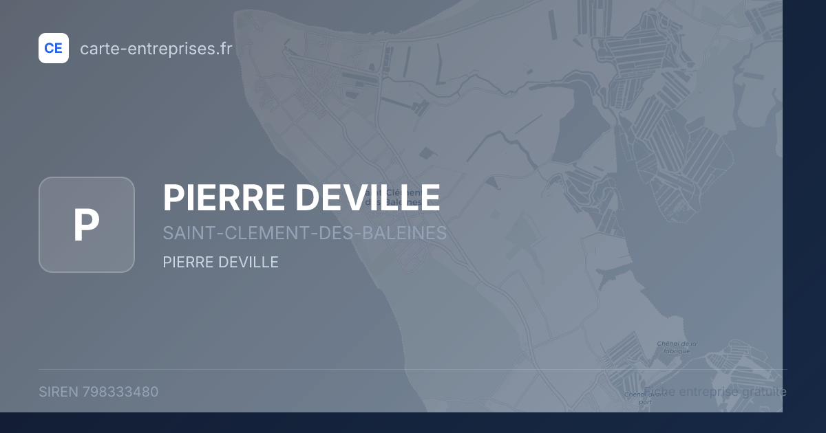 PIERRE DEVILLE — 798333480 — fiche entreprise