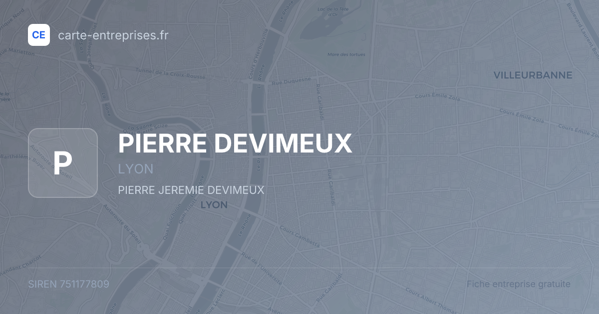 PIERRE DEVIMEUX — 751177809 — fiche entreprise