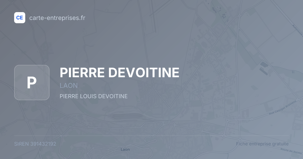 PIERRE DEVOITINE — 391432192 — fiche entreprise