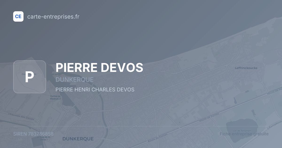 PIERRE DEVOS — 783786858 — fiche entreprise
