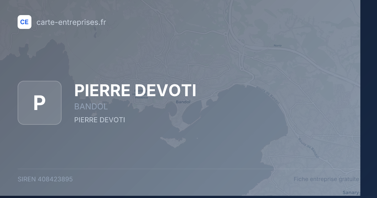 PIERRE DEVOTI — 408423895 — fiche entreprise