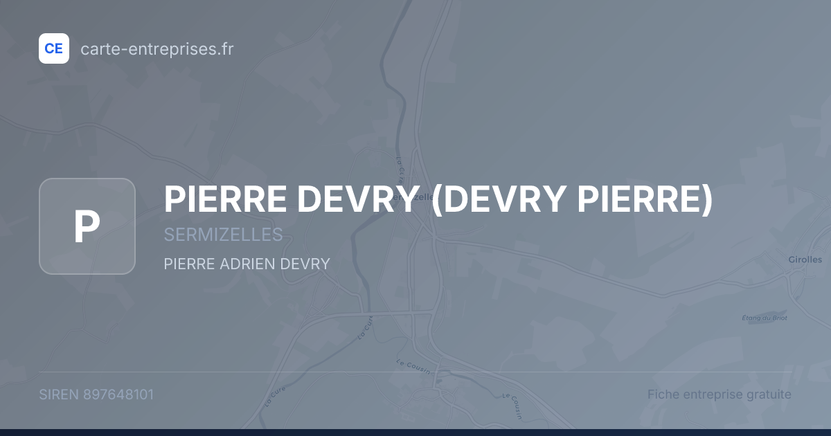 PIERRE DEVRY (DEVRY PIERRE) — 897648101 — fiche entreprise