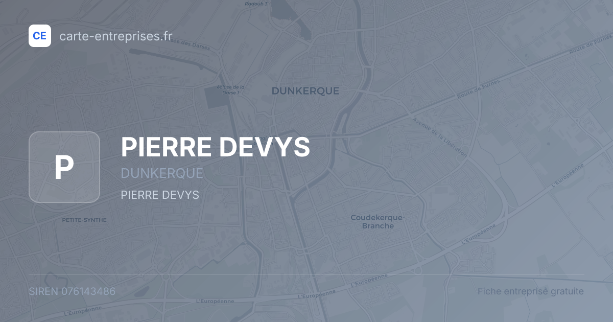 PIERRE DEVYS — 076143486 — fiche entreprise