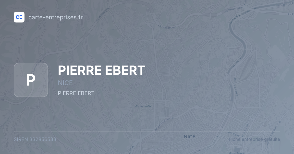 PIERRE EBERT — 332856533 — fiche entreprise